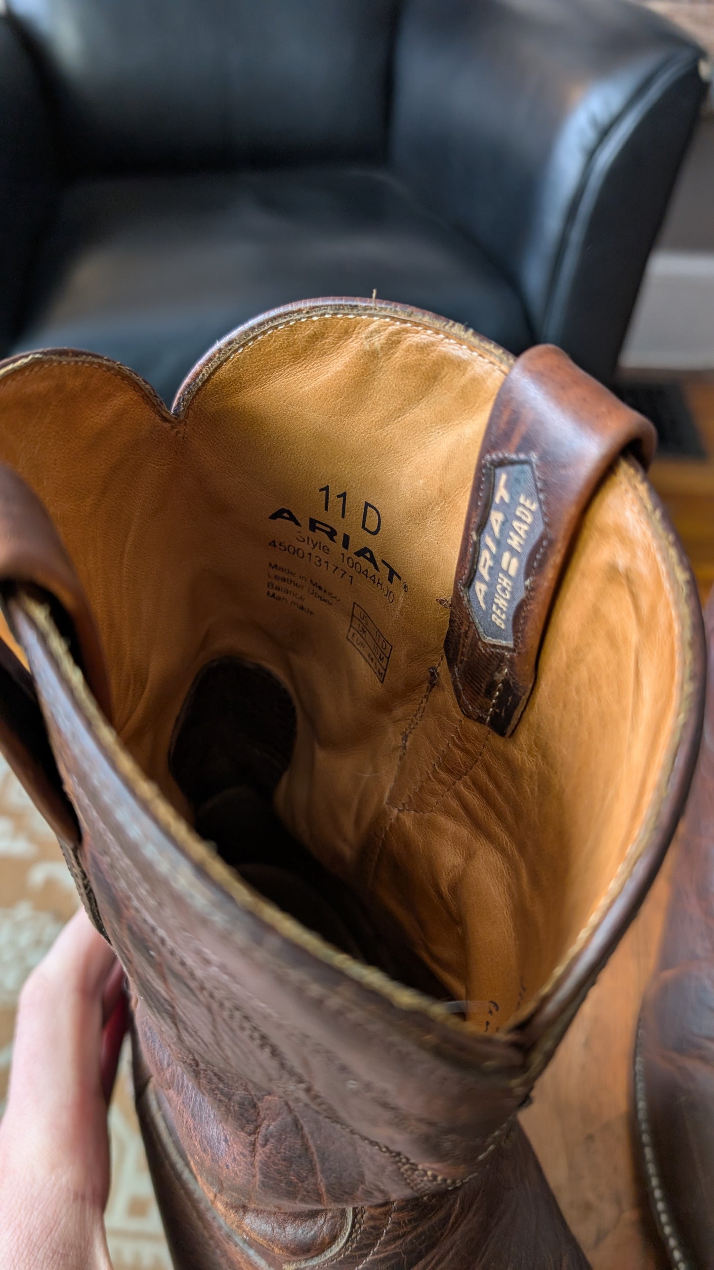 Ariat Bench Made Clanton Bison Ropers Size 11D