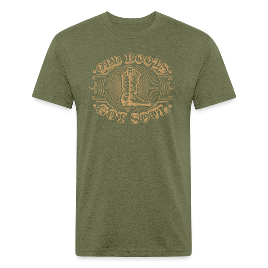 Old Boots Got Soul T-Shirt - heather military green
