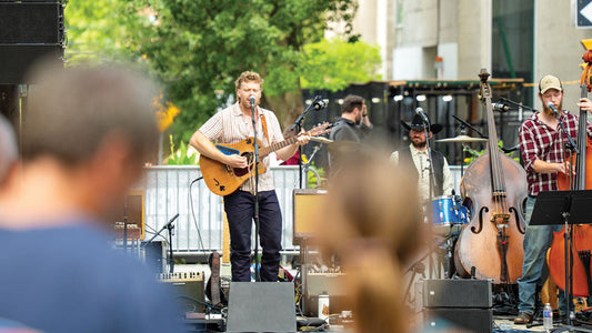 I played with a band for the first time in six years at the Downtown Ithaca Summer Concert Series