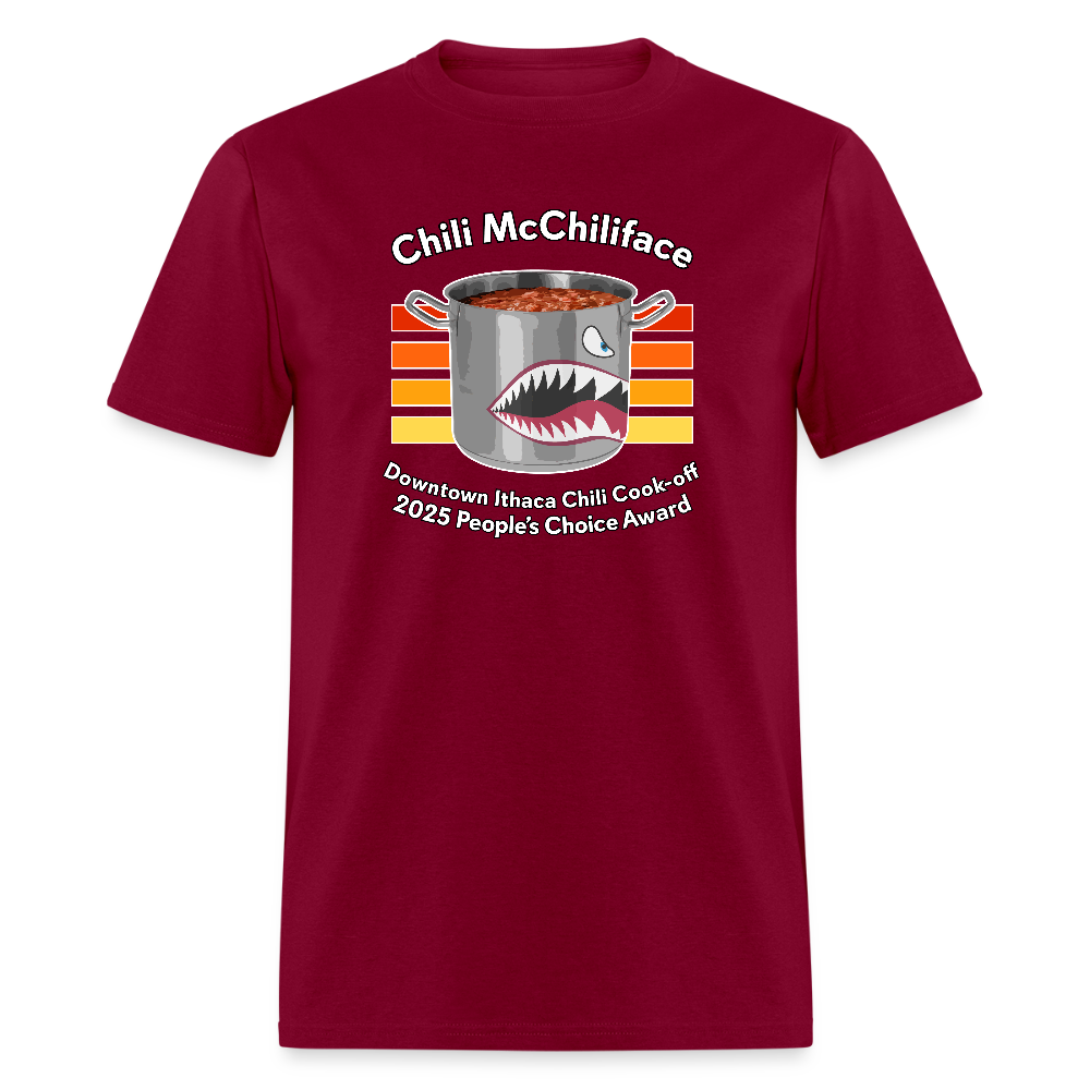 Chili McChiliface People's Choice 2025 T-Shirt - burgundy