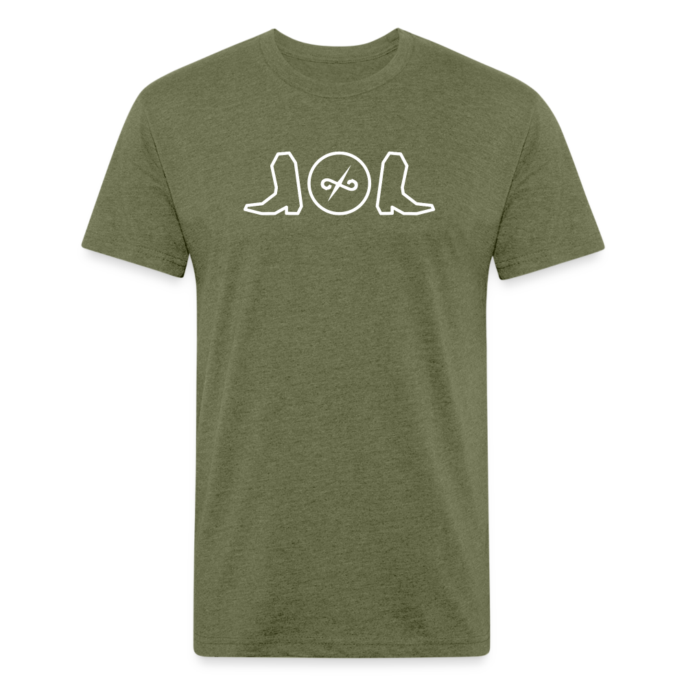 Boots & Ballads logo t shirt - heather military green