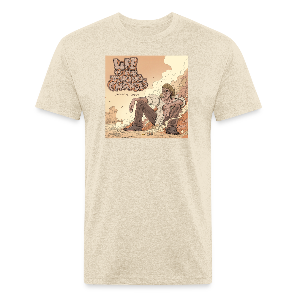 Life is for Taking Chances album art tee - heather cream