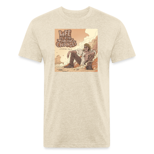 Life is for Taking Chances album art tee - heather cream