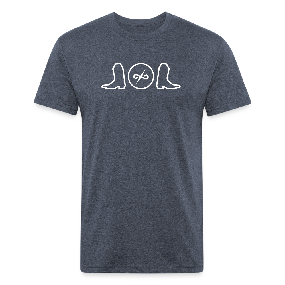 Boots & Ballads logo t shirt - heather navy