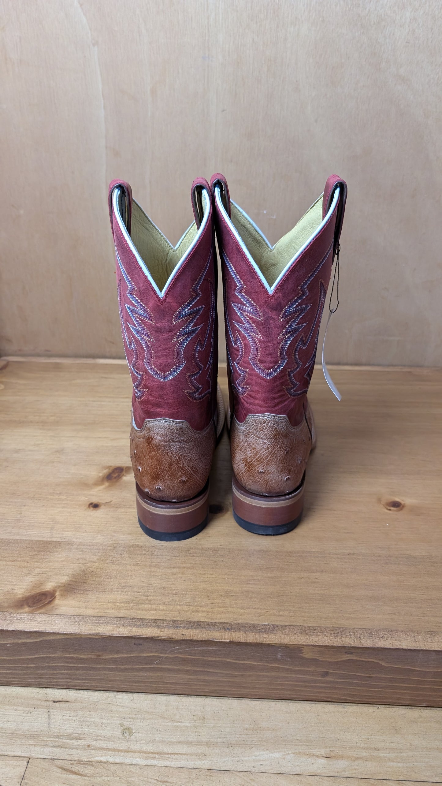 Justin Mclane Smooth Ostrich mens boots size 11D