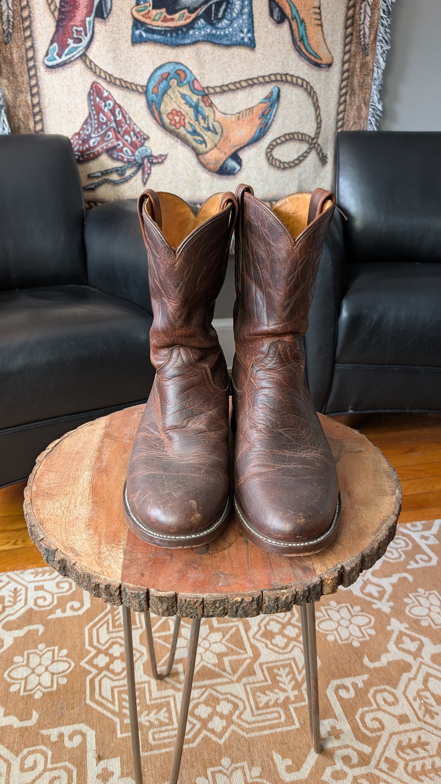 Ariat Bench Made Clanton Bison Ropers Size 11D