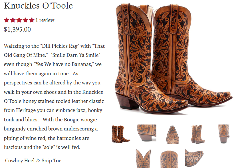 Heritage Boot Knuckle's O'Toole